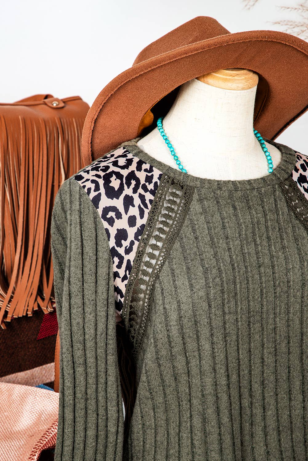 Leopard Patch Top