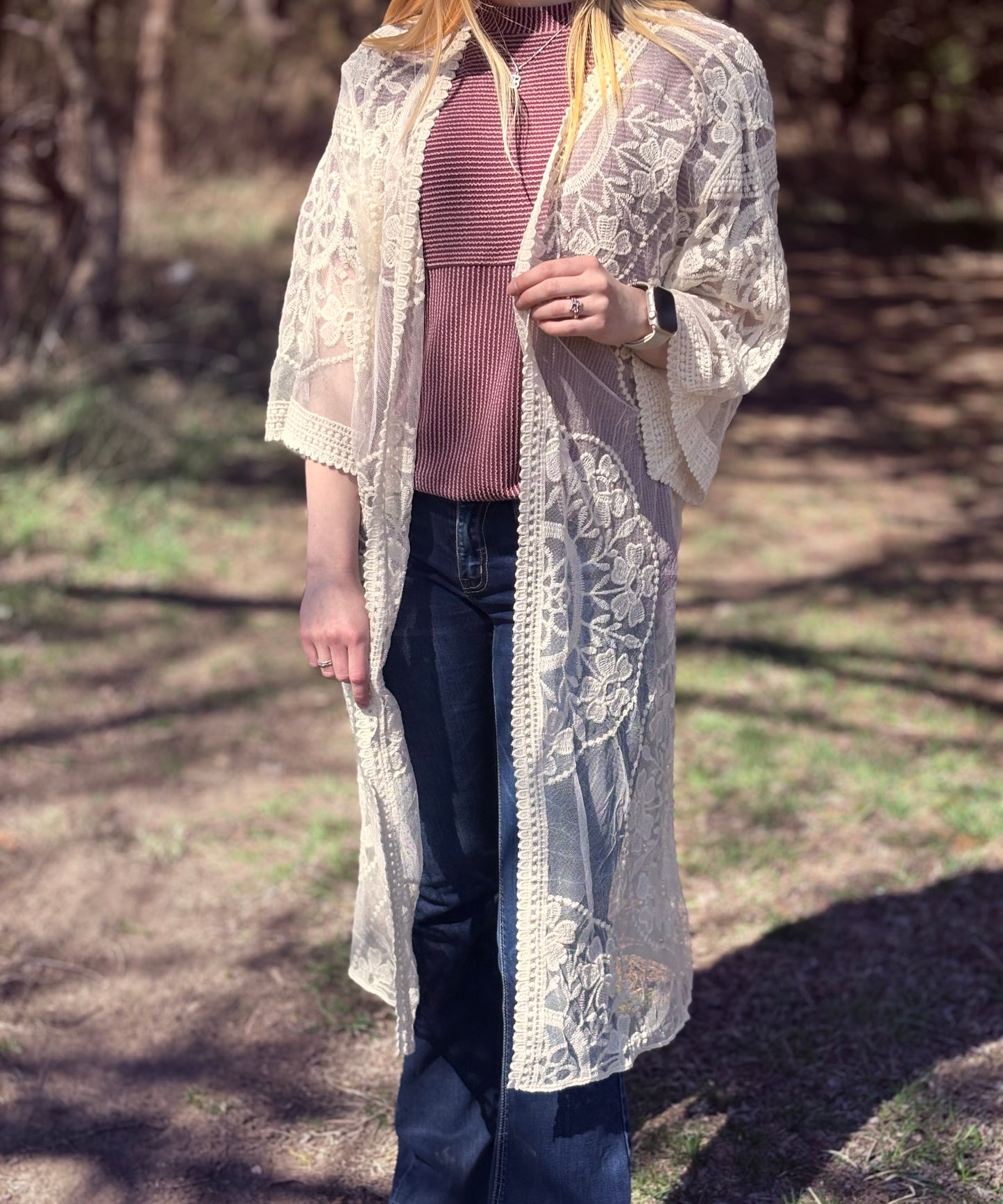 Sunset Lace Kimono