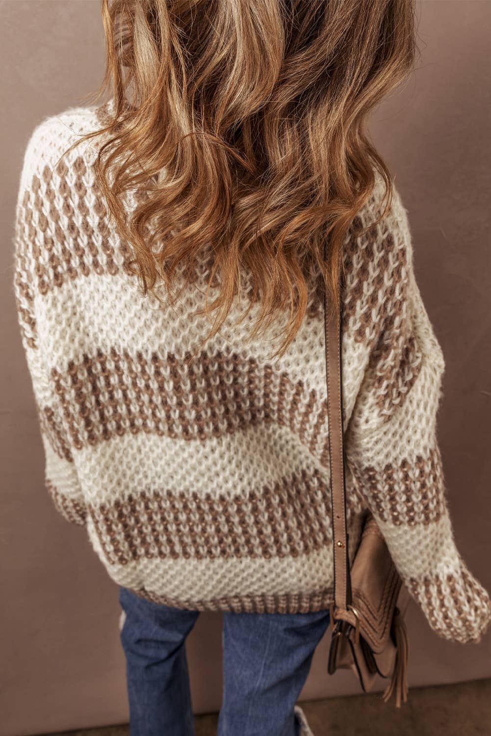 Saddle Stripe Knitted Sweater