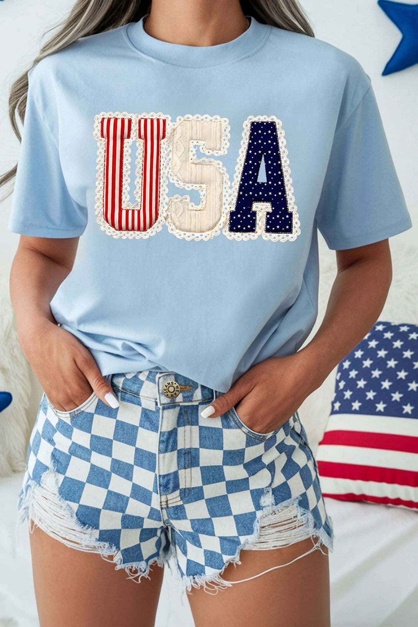 LDC 4th July USA Patriotic Printed T Shirt