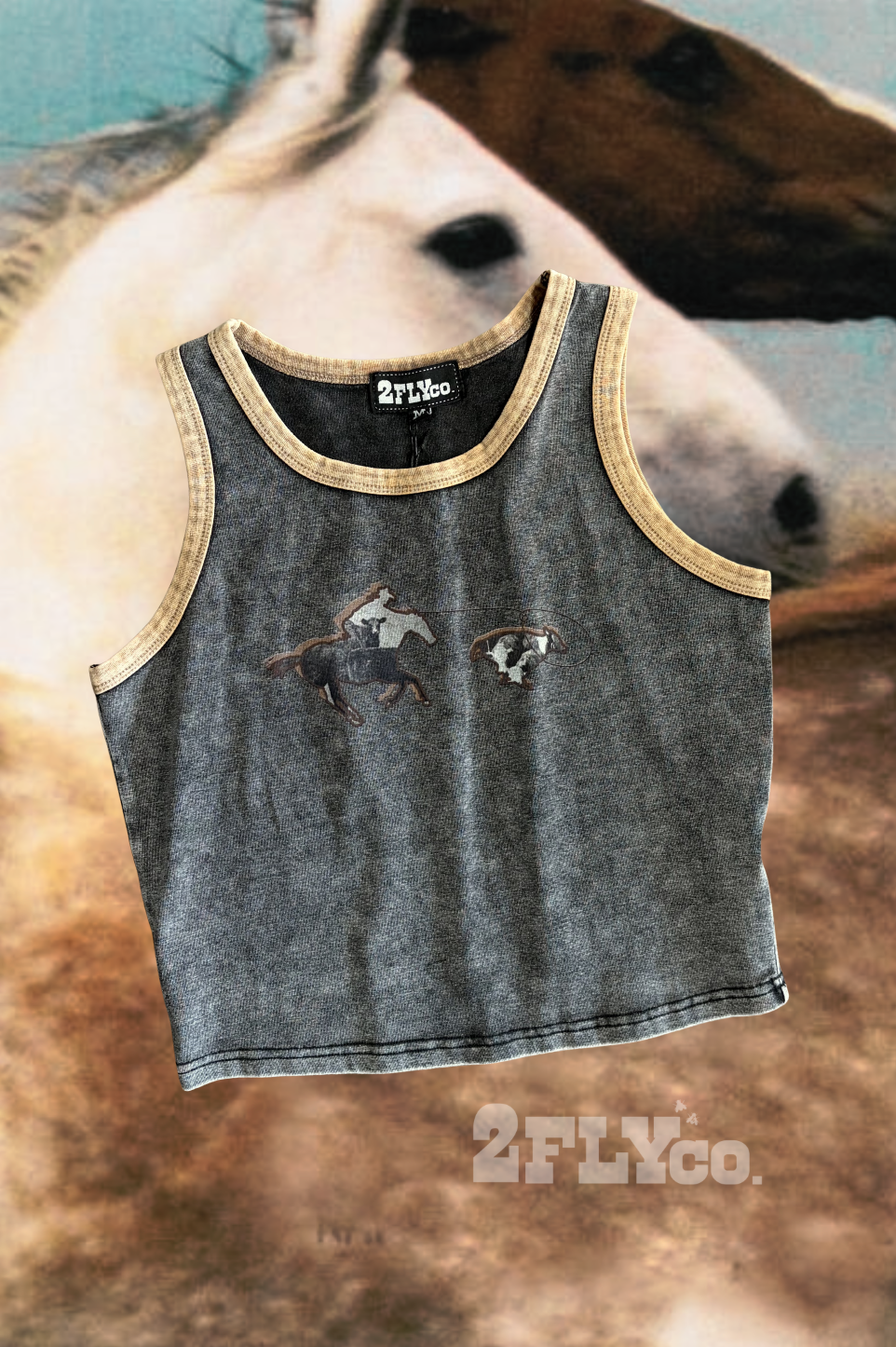 COLLAGE COWBOY TANK