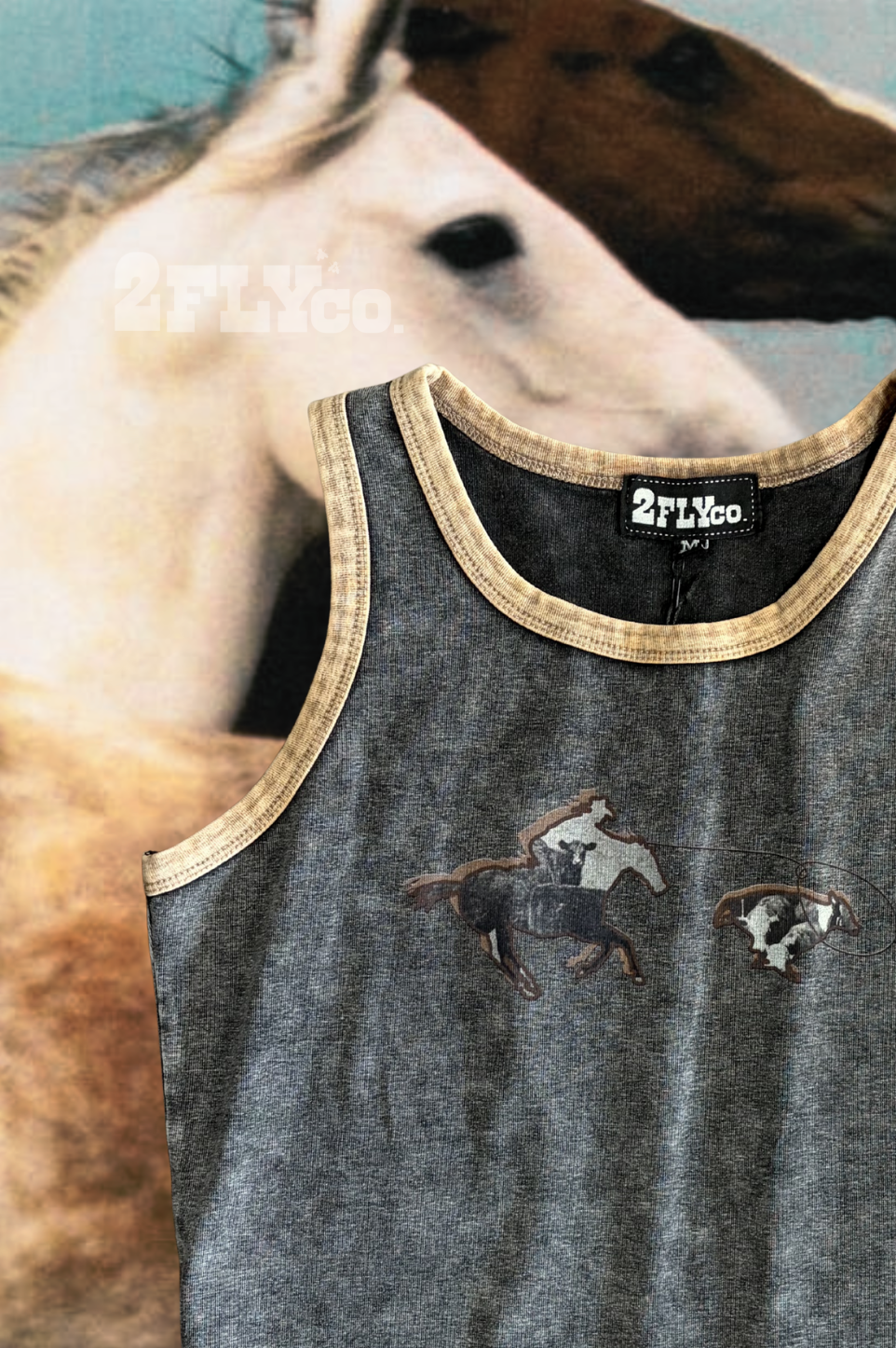 COLLAGE COWBOY TANK