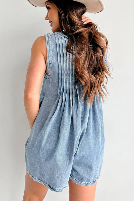 Cowgirl Cutie Denim Romper