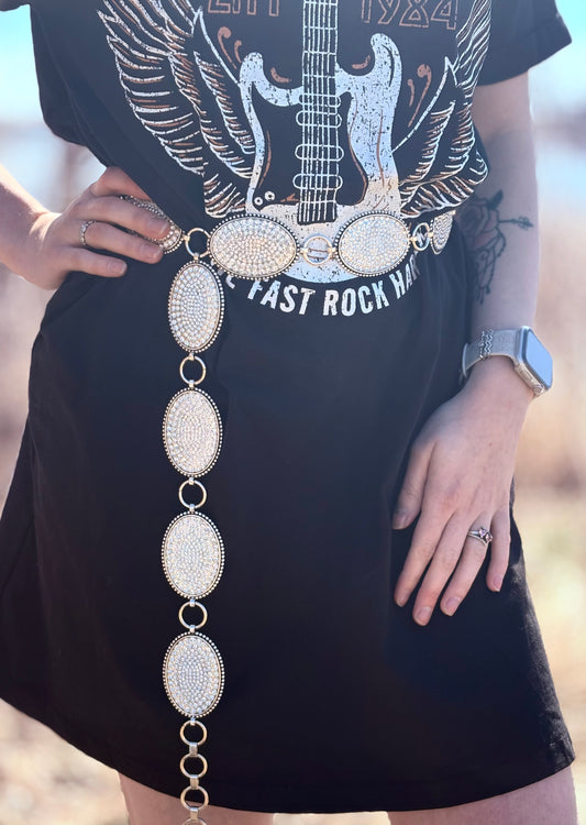 A Weekend In Dallas Crystal Concho Belt