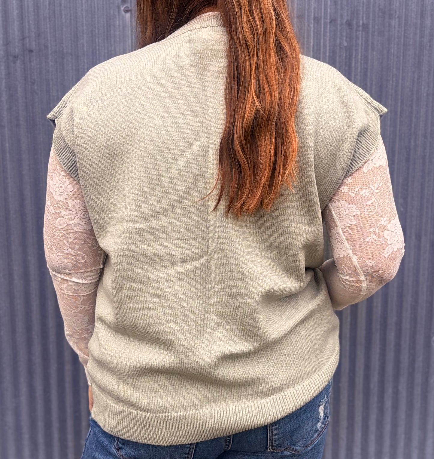 Silver Spur Longhorn sweater vest top