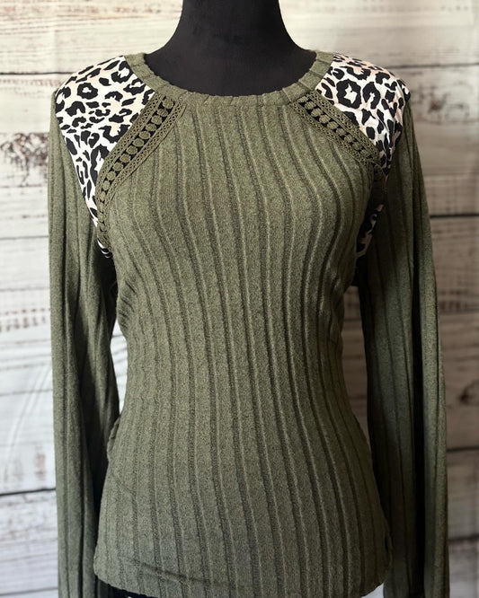 Leopard Patch Top