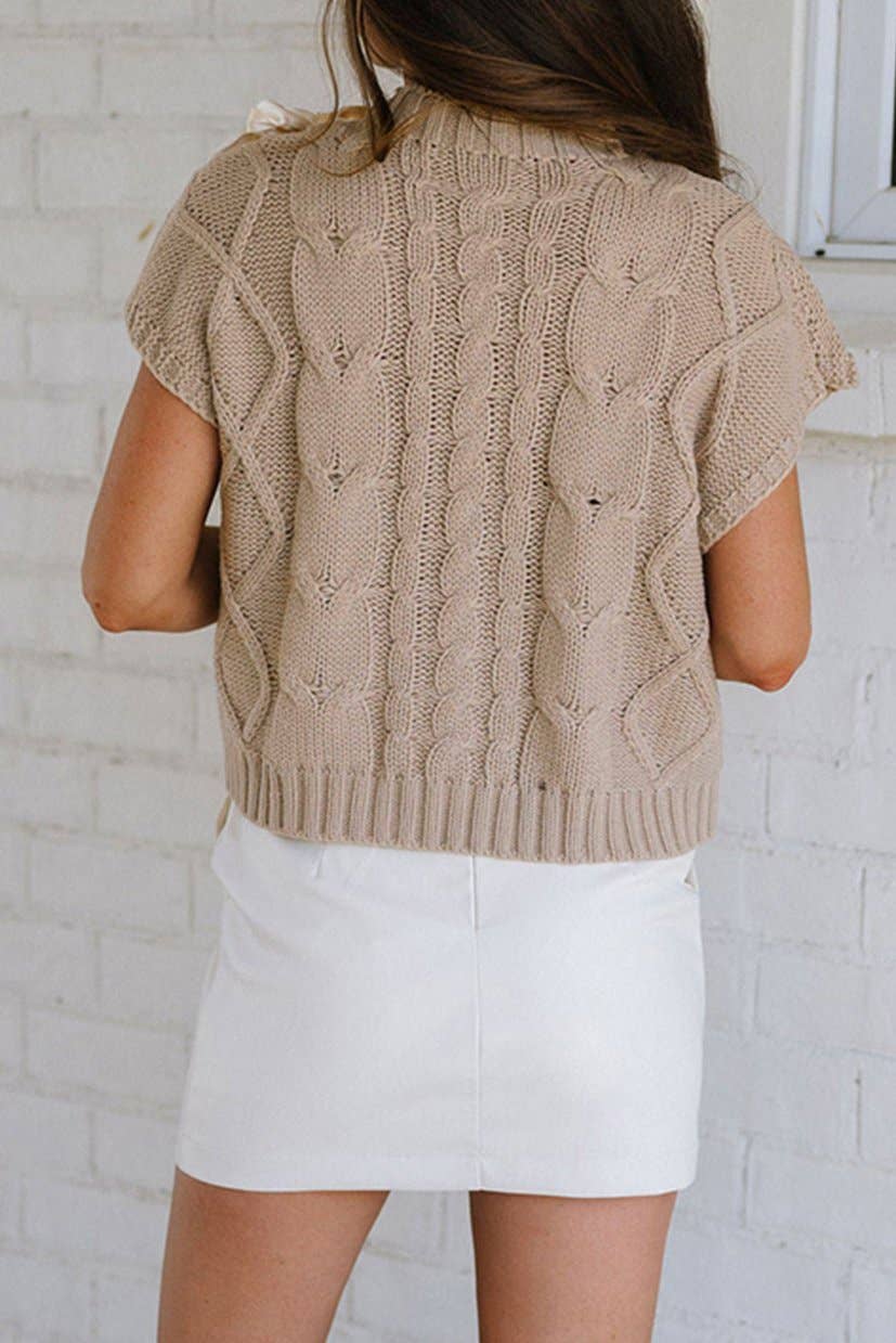 Brown Sugar Bow Sweater Vest