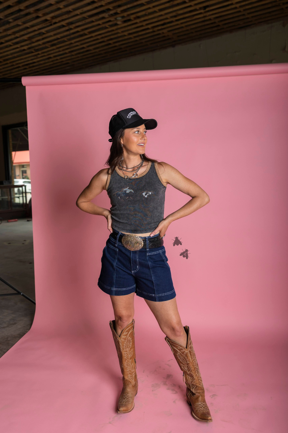 COLLAGE COWBOY TANK