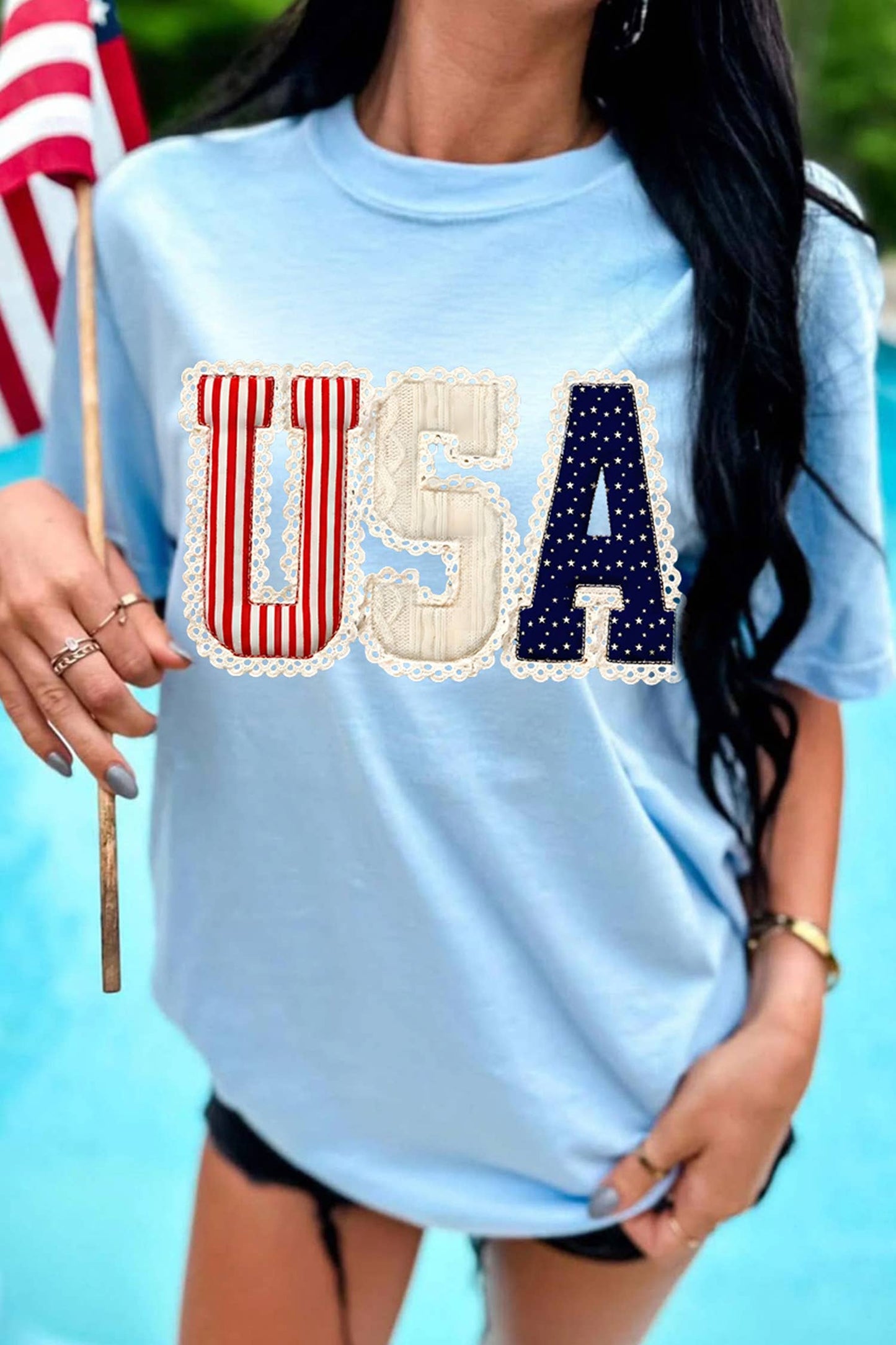 LDC 4th July USA Patriotic Printed T Shirt