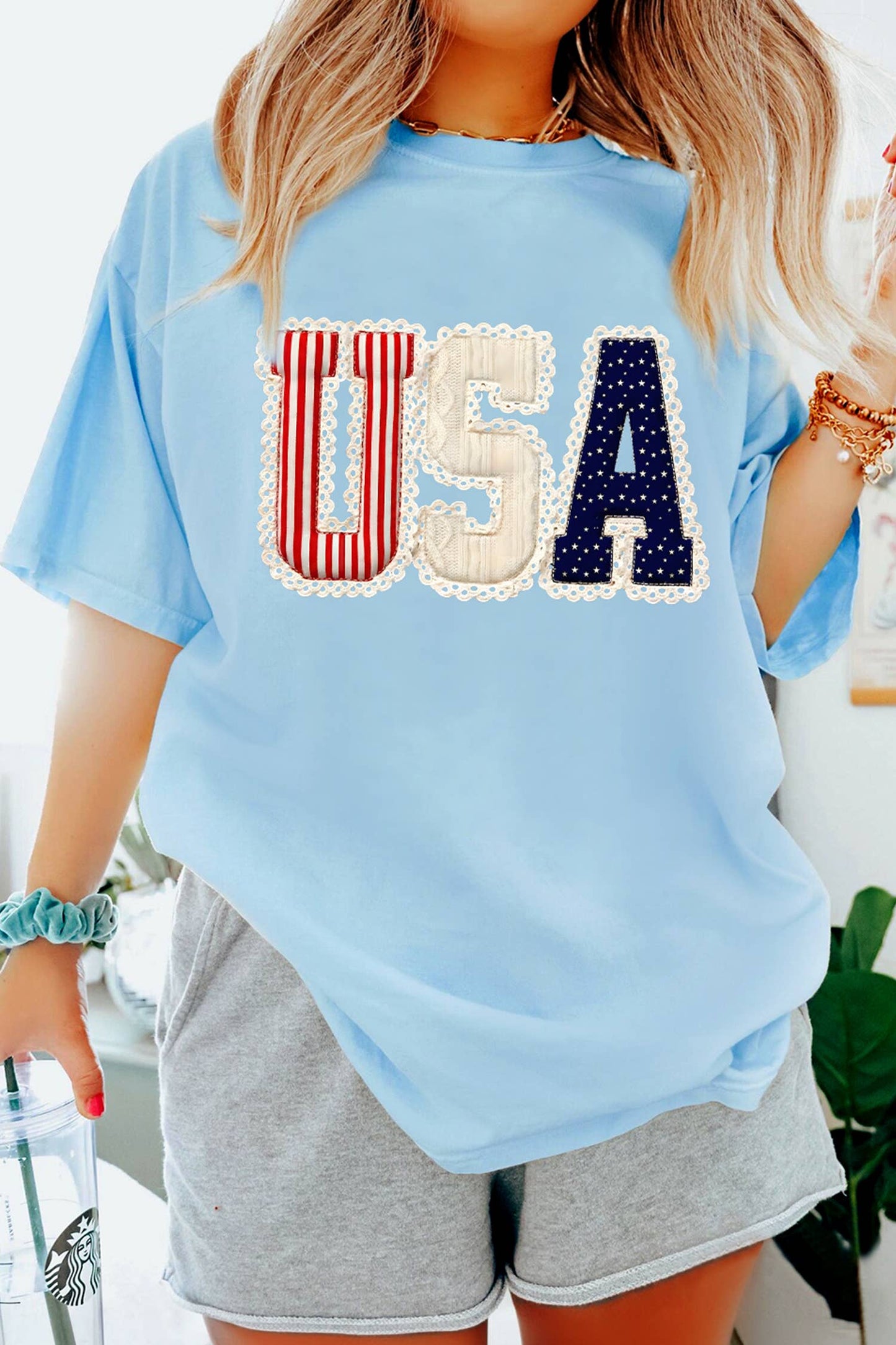 LDC 4th July USA Patriotic Printed T Shirt